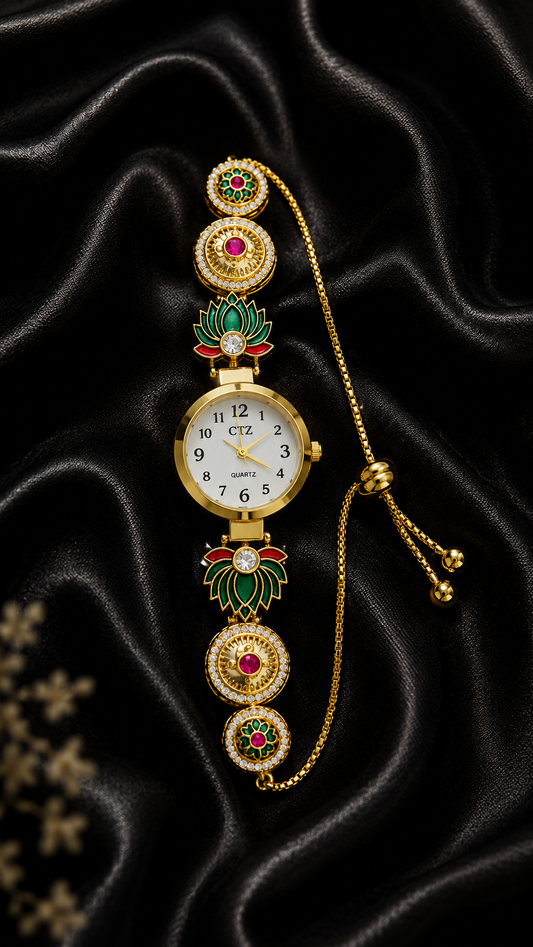 Heritage Kundan Stone watch
