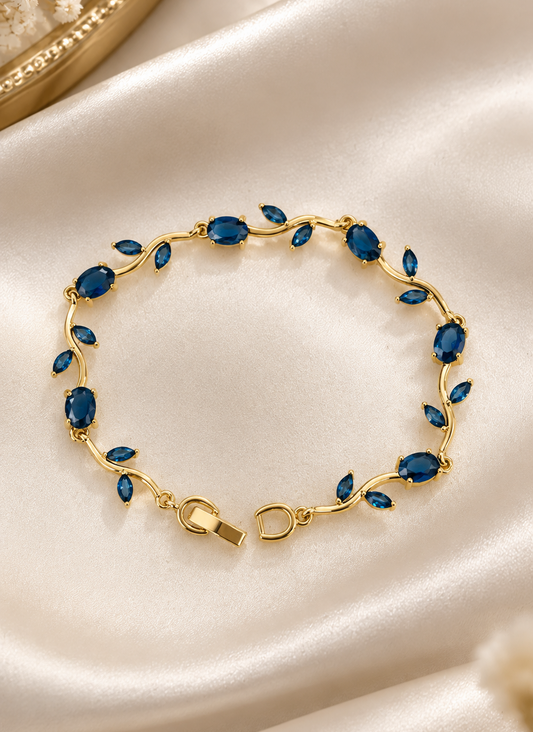 Trendy Tulip Bracelet (blue Sapphire)