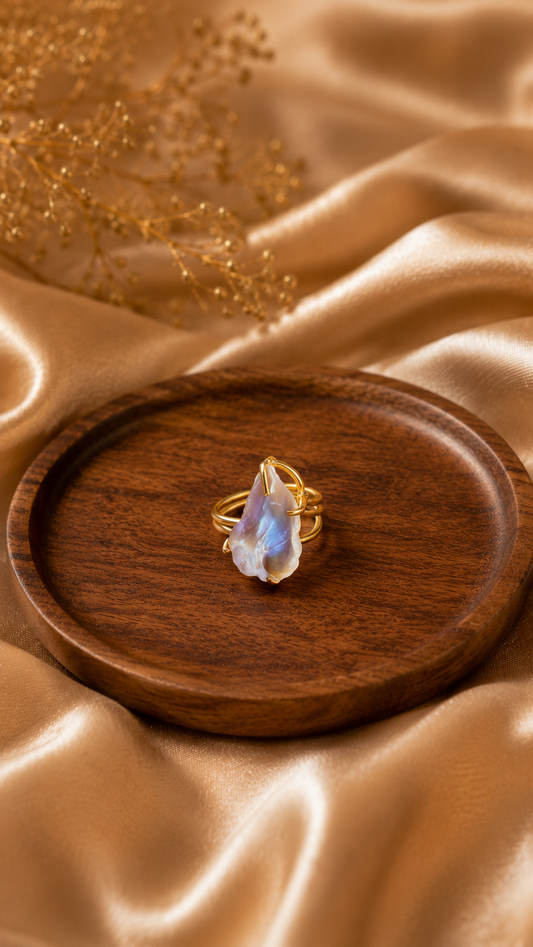 Mother of Pearl Claw Ring